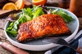 Orange and Ginger Glazed Cedar Planked Salmon