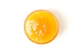 Delicious orange jam isolated on background Royalty Free Stock Photo