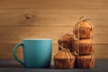 Delicious orange muffins for breakfast Royalty Free Stock Photo