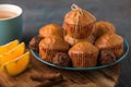 Delicious orange muffins for breakfast Royalty Free Stock Photo