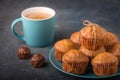 Delicious orange muffins for breakfast Royalty Free Stock Photo