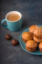Delicious orange muffins for breakfast Royalty Free Stock Photo
