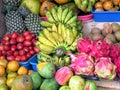 Delicious organic fruits at a market in Bali, Indonesia