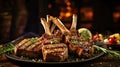 Delicious organic grilled lamb chops for a mouthwatering dinner