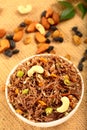 Homemade healthy breakfast ragi semiya upma