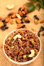 Homemade healthy breakfast ragi semiya upma