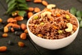 Homemade healthy breakfast ragi semiya upma