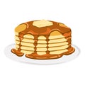Delicious Pancake with Syrup Royalty Free Stock Photo