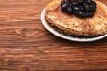 Delicious pancakes with cherry jam