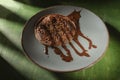 Delicious pancakes- morning breakfast table. Still life - dark photo style. Culinary background - tasty food