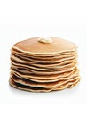 Delicious pancakes on plate with maple syrup Royalty Free Stock Photo