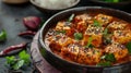delicious paneer khus khus curry in bowl