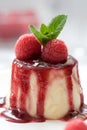 Delicious panna cotta dessert