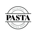 Delicious Pasta vintage stamp logo