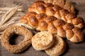 Delicious pastries at the bakery store