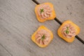 Delicious Pate Canapes Royalty Free Stock Photo