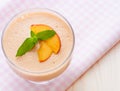 Delicious peach mousse