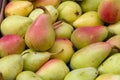 Delicious pears on the market of Catania in Sicily