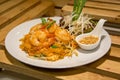 Delicious phat thai kung thai food