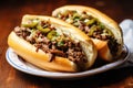 Delicious Philadelphia Cheesesteak. Generative AI