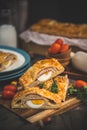 Delicious Picnic roll served on the table