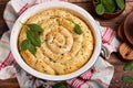 Delicious pie with spinach and feta cheese, made from filo pastry, decorated with sesame seeds Royalty Free Stock Photo