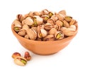 Delicious pistachios nuts in a bowl