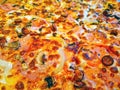 Delicious pizza texture, close image