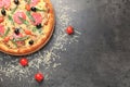 Delicious pizza with tomatoe Royalty Free Stock Photo