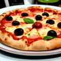 Delicious Pizza Topping on a plate.