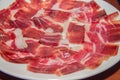 A delicious plate of Iberian ham Royalty Free Stock Photo