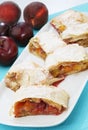 Delicious plum pie