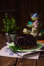 Delicious Polish Easter chocolate cake Royalty Free Stock Photo