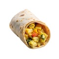 delicious potato and egg breakfast burrito solate