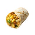 delicious potato and egg breakfast burrito solate