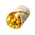 delicious potato and egg breakfast burrito solate