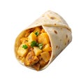 delicious potato and egg breakfast burrito solate