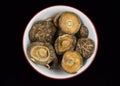 Delicious premium Chinese dried Shiitake Mushrooms Royalty Free Stock Photo