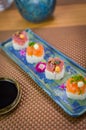 Delicious premium salmon and tuna Oshizushi sushi Batera sushi