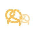 delicious pretzel pastry isolated icon