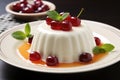 delicious pudding with caramel . ai generated