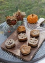 Delicious pumpkin ghost made with Agar powder and Halloween pumpkin. Tasty jelly in the shaped of cute ghost pumpkin