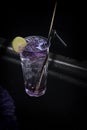 Purple People Eater, a candy cocktail