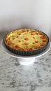 Delicious Quiche on plate, healthy and appetizing Royalty Free Stock Photo