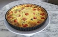 Delicious Quiche on plate, healthy and appetizing Royalty Free Stock Photo