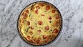 Delicious Quiche on plate, healthy and appetizing Royalty Free Stock Photo