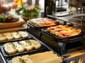 Delicious raclette cheese slices