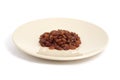 Delicious raisins on a plate