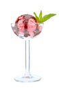 Delicious raspberries ice cream Royalty Free Stock Photo