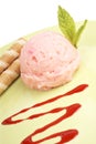 Delicious raspberries ice cream Royalty Free Stock Photo